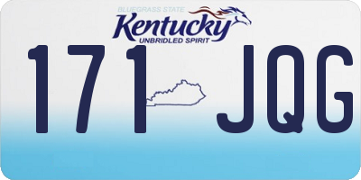 KY license plate 171JQG