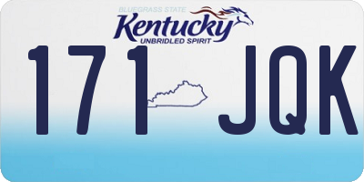 KY license plate 171JQK