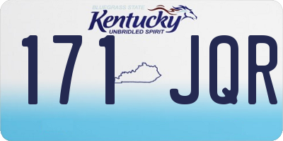 KY license plate 171JQR