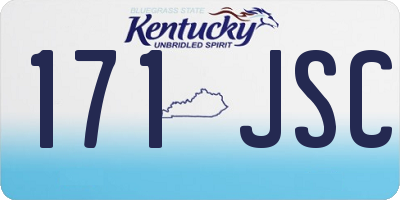 KY license plate 171JSC