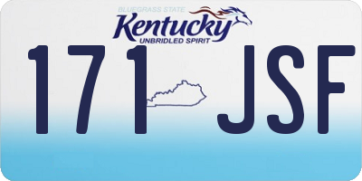 KY license plate 171JSF
