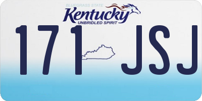 KY license plate 171JSJ