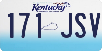 KY license plate 171JSV