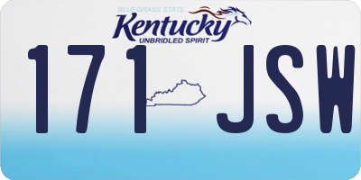 KY license plate 171JSW