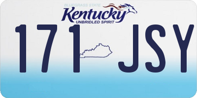 KY license plate 171JSY