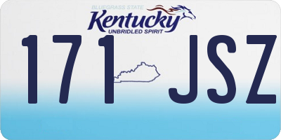 KY license plate 171JSZ