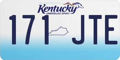 KY license plate 171JTE