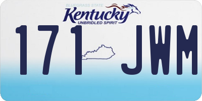 KY license plate 171JWM