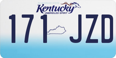 KY license plate 171JZD