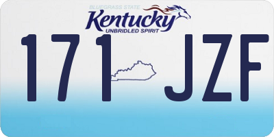 KY license plate 171JZF