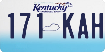 KY license plate 171KAH