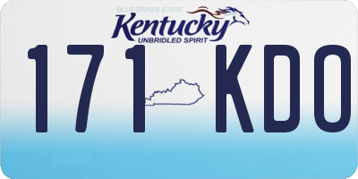 KY license plate 171KDO