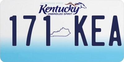 KY license plate 171KEA