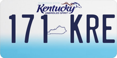 KY license plate 171KRE