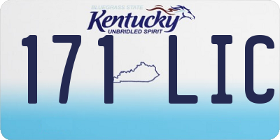 KY license plate 171LIC