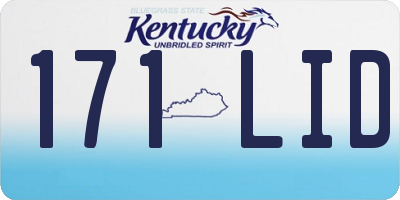 KY license plate 171LID