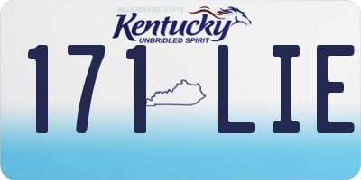 KY license plate 171LIE