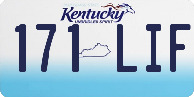 KY license plate 171LIF