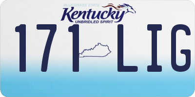 KY license plate 171LIG