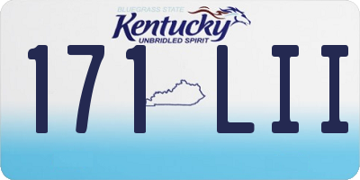 KY license plate 171LII