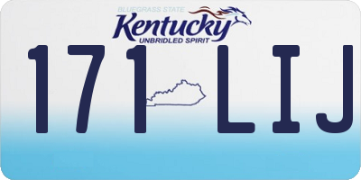 KY license plate 171LIJ