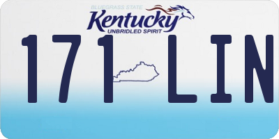 KY license plate 171LIN