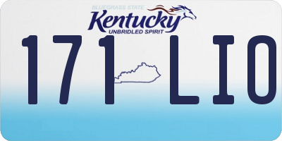 KY license plate 171LIO