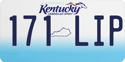 KY license plate 171LIP