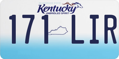 KY license plate 171LIR