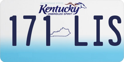 KY license plate 171LIS