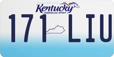 KY license plate 171LIU