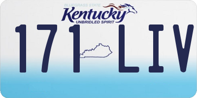 KY license plate 171LIV