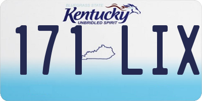 KY license plate 171LIX