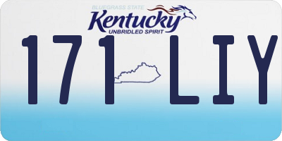 KY license plate 171LIY