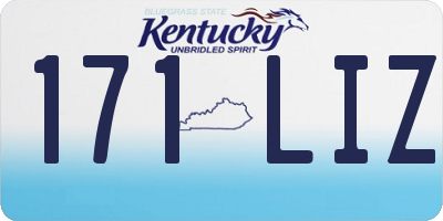 KY license plate 171LIZ