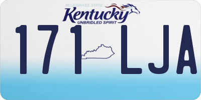 KY license plate 171LJA