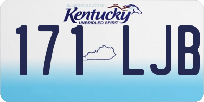 KY license plate 171LJB