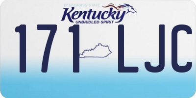 KY license plate 171LJC
