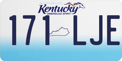 KY license plate 171LJE