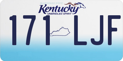 KY license plate 171LJF
