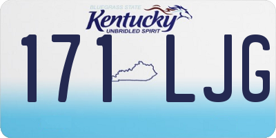 KY license plate 171LJG