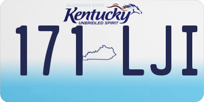 KY license plate 171LJI