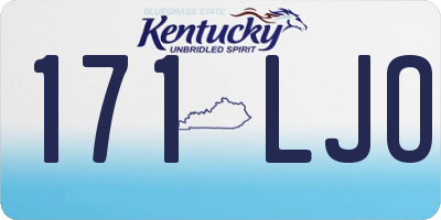 KY license plate 171LJO