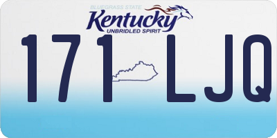 KY license plate 171LJQ