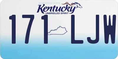 KY license plate 171LJW