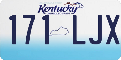 KY license plate 171LJX