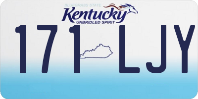 KY license plate 171LJY