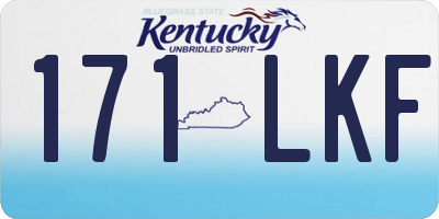 KY license plate 171LKF
