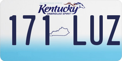 KY license plate 171LUZ