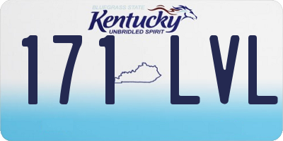 KY license plate 171LVL